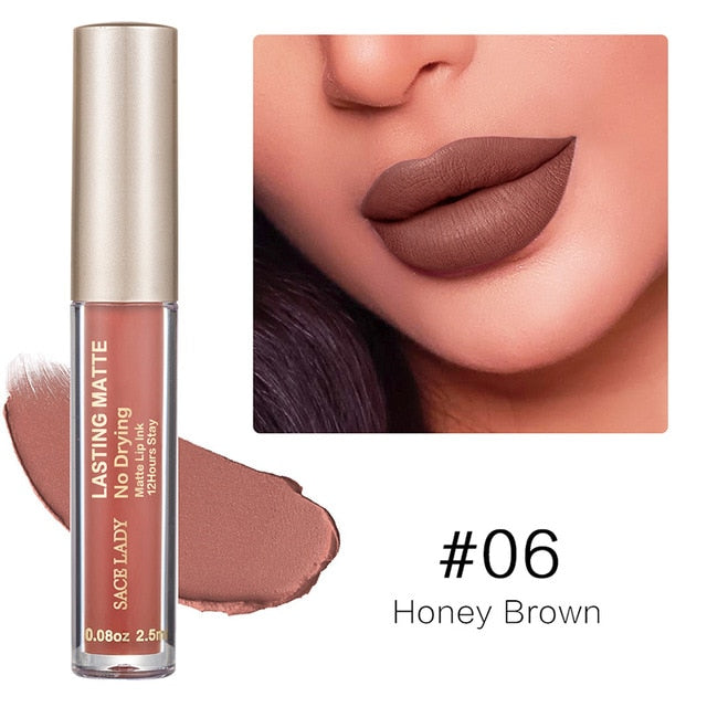 Long-Wear Matte Liquid Lipstick – Smudge-Proof, Hydrating Intense Lip Color