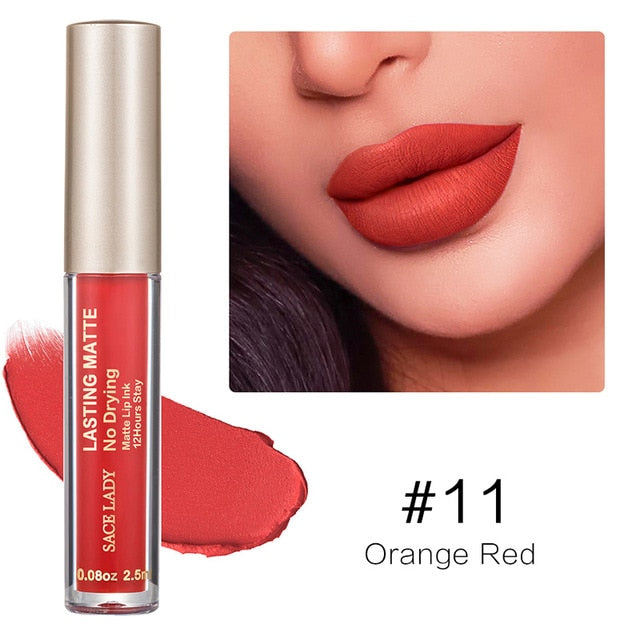 Long-Wear Matte Liquid Lipstick – Smudge-Proof, Hydrating Intense Lip Color