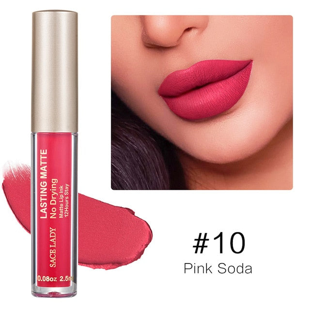 Long-Wear Matte Liquid Lipstick – Smudge-Proof, Hydrating Intense Lip Color