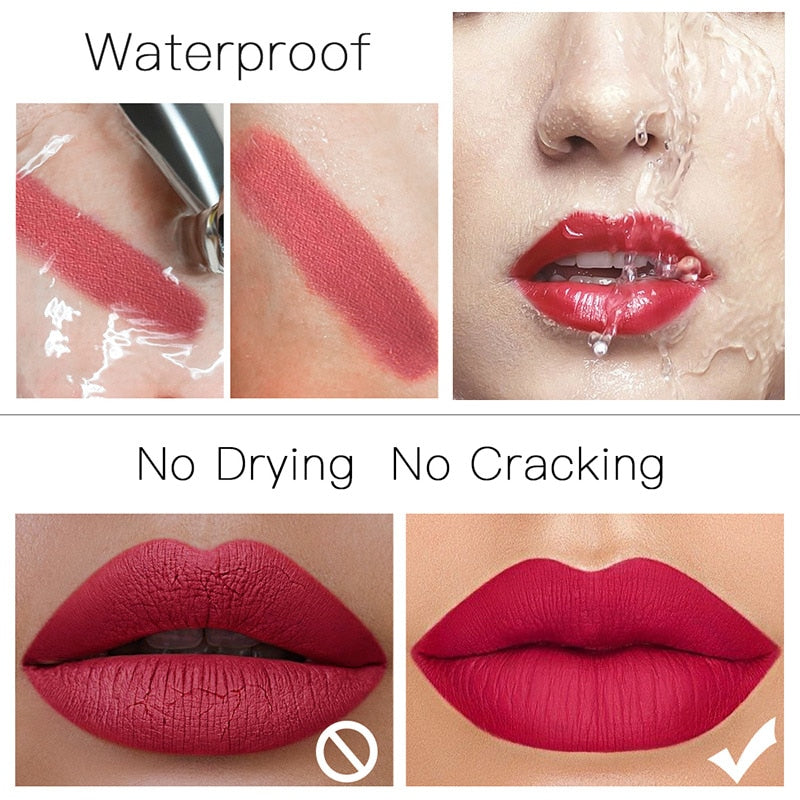 Long-Wear Matte Liquid Lipstick – Smudge-Proof, Hydrating Intense Lip Color