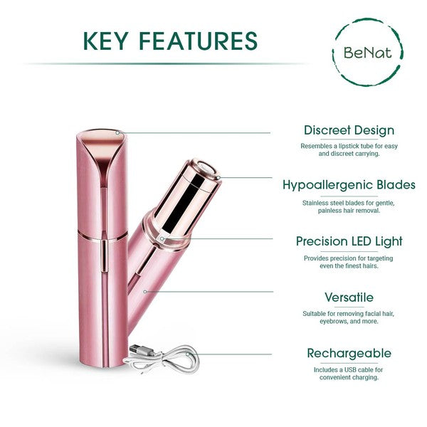 Rechargeable Facial + Eyebrow Hair Removers Set -2
