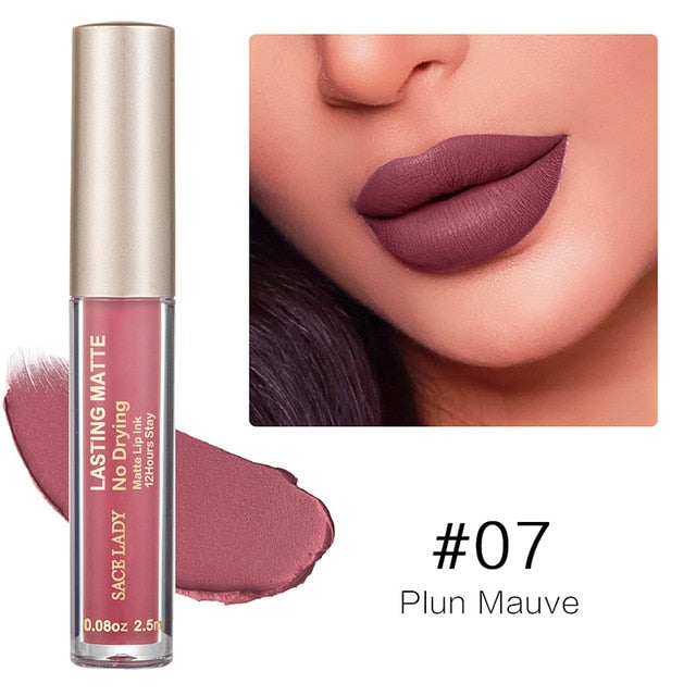 Long-Wear Matte Liquid Lipstick – Smudge-Proof, Hydrating Intense Lip Color