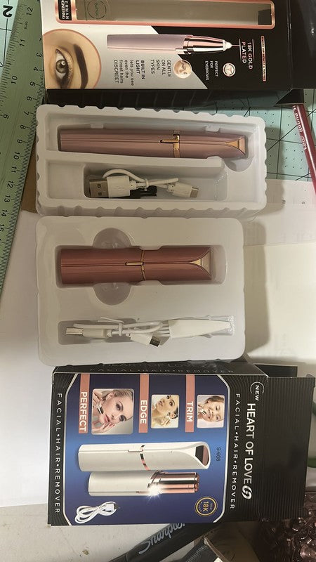 Rechargeable Facial + Eyebrow Hair Removers Set -2