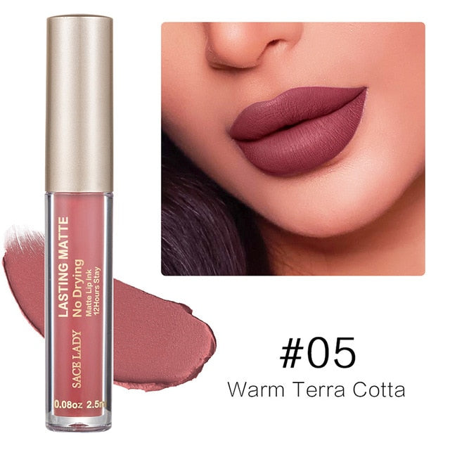 Long-Wear Matte Liquid Lipstick – Smudge-Proof, Hydrating Intense Lip Color