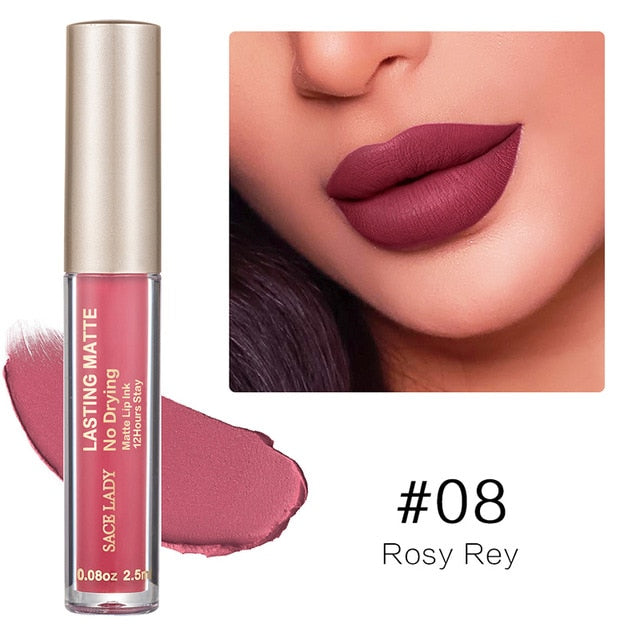 Long-Wear Matte Liquid Lipstick – Smudge-Proof, Hydrating Intense Lip Color