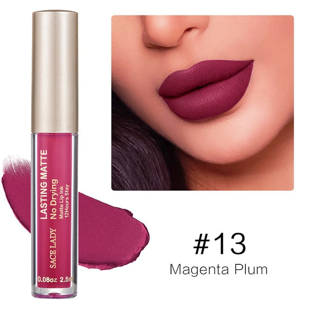 Long-Wear Matte Liquid Lipstick – Smudge-Proof, Hydrating Intense Lip Color