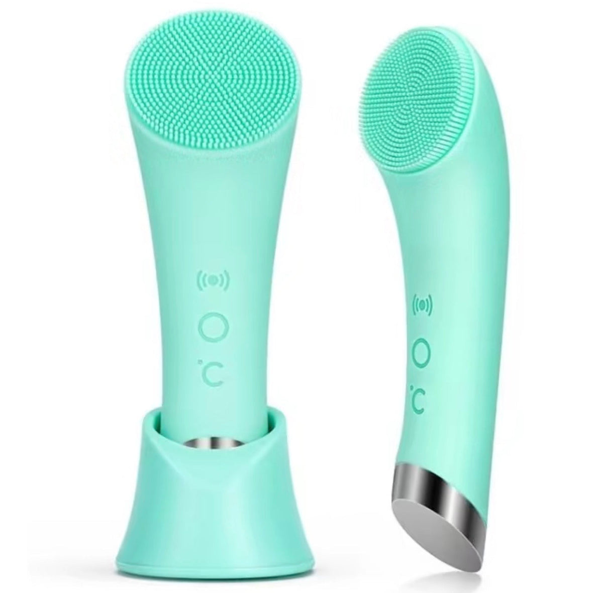 ThermoGlow Heated Facial Cleansing Brush – Sonic Silicone Massager