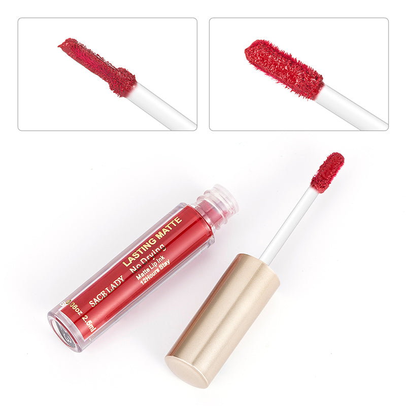 Long-Wear Matte Liquid Lipstick – Smudge-Proof, Hydrating Intense Lip Color