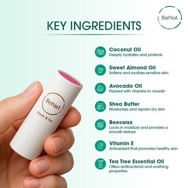 Lip & Cheek Bloom. 2 in 1 Natural Lipstick for Vib