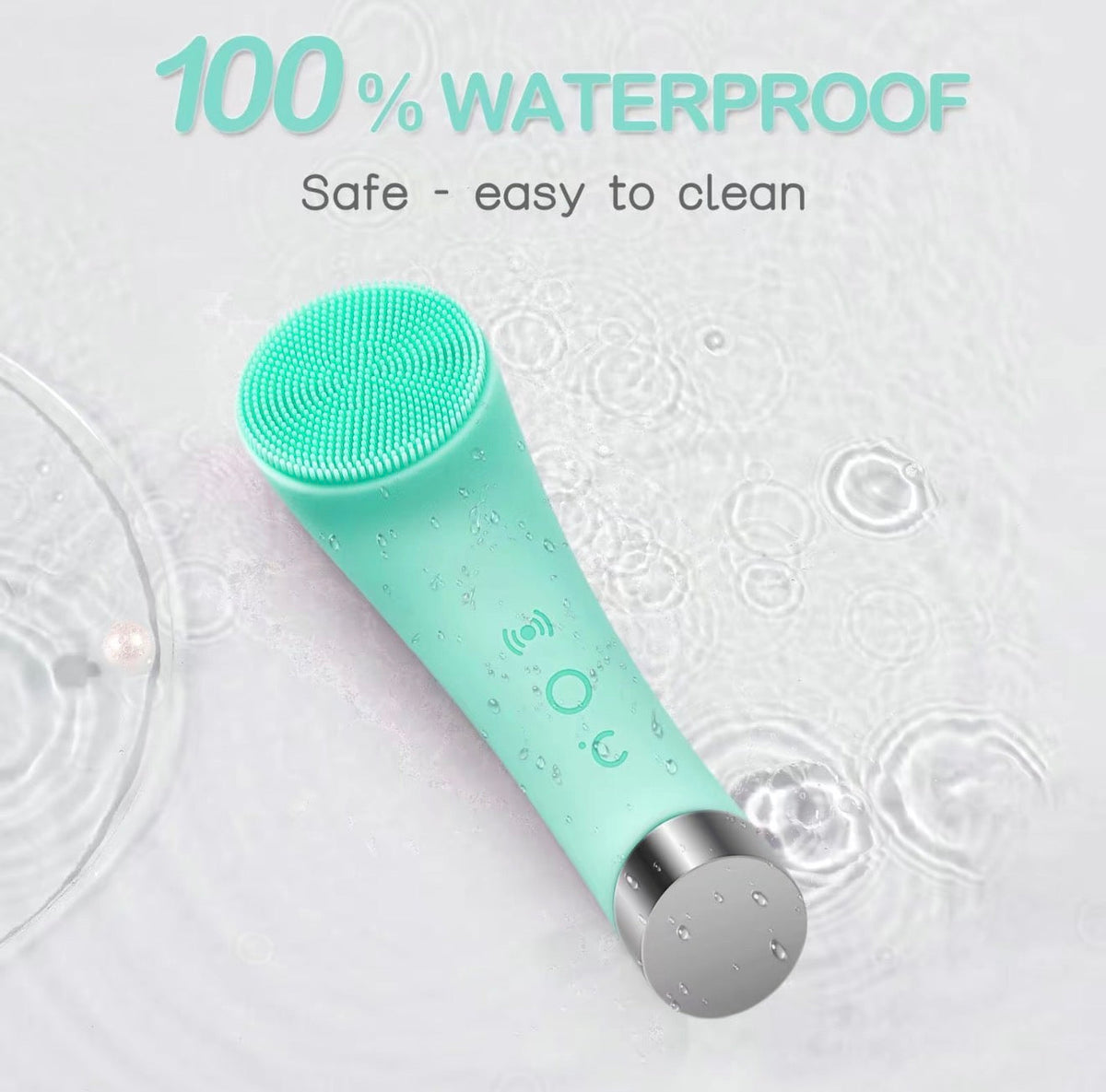 ThermoGlow Heated Facial Cleansing Brush – Sonic Silicone Massager