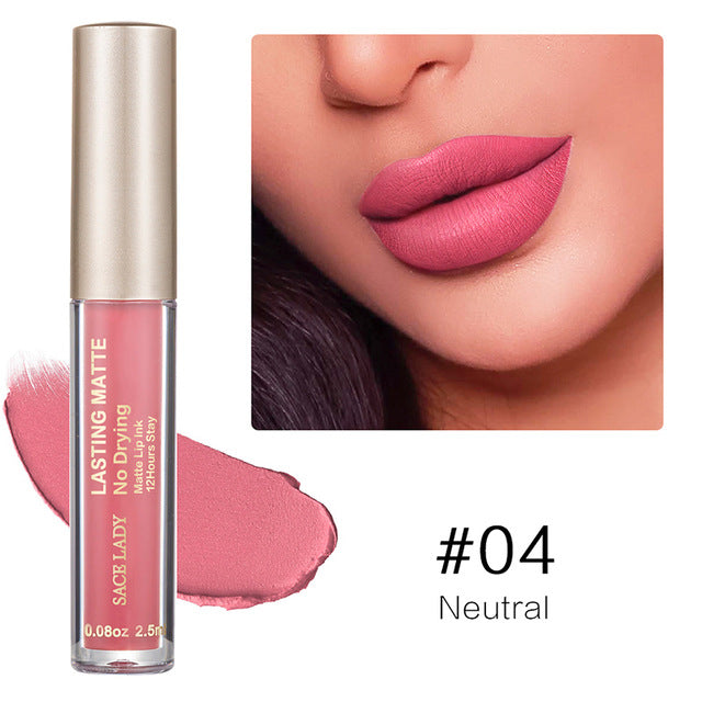 Long-Wear Matte Liquid Lipstick – Smudge-Proof, Hydrating Intense Lip Color