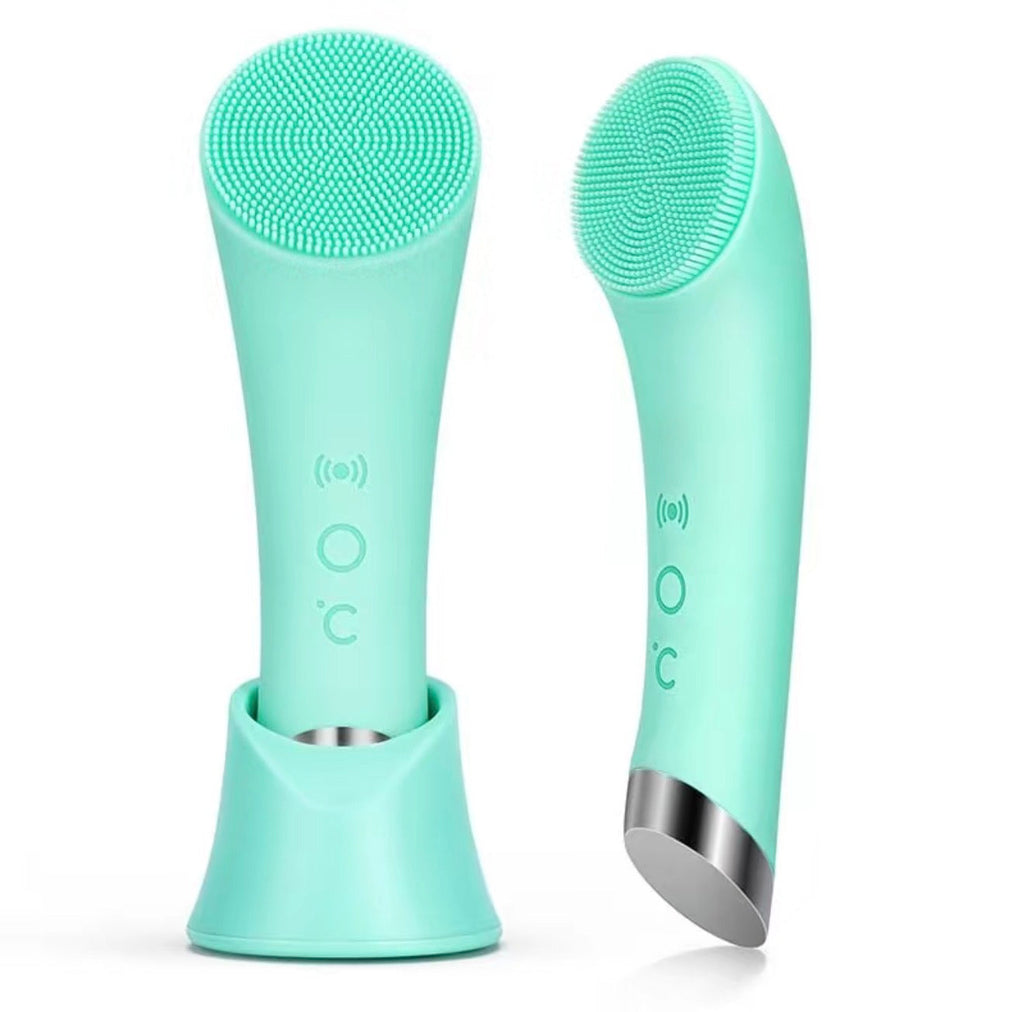 ThermoGlow Heated Facial Cleansing Brush – Sonic Silicone Massager