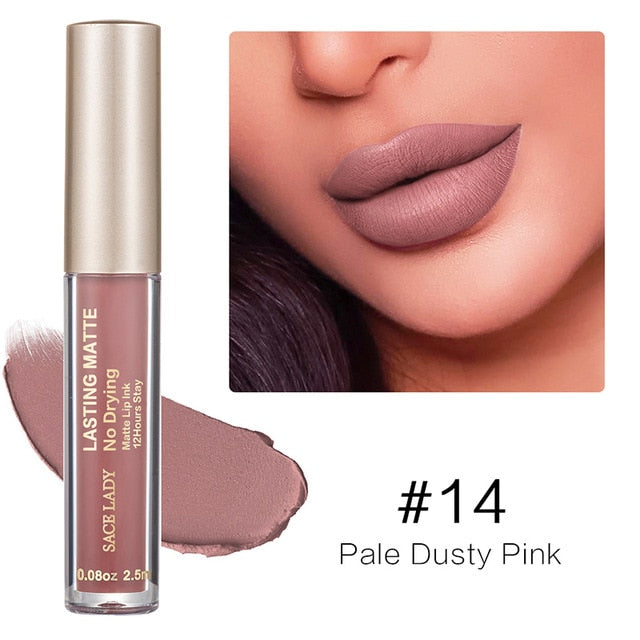 Long-Wear Matte Liquid Lipstick – Smudge-Proof, Hydrating Intense Lip Color