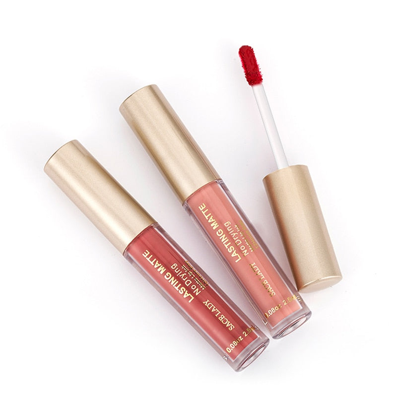Long-Wear Matte Liquid Lipstick – Smudge-Proof, Hydrating Intense Lip Color
