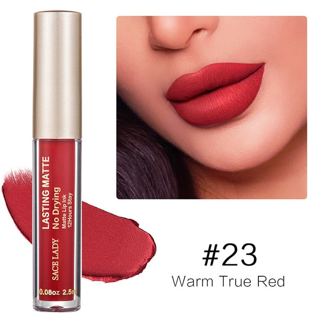 Long-Wear Matte Liquid Lipstick – Smudge-Proof, Hydrating Intense Lip Color