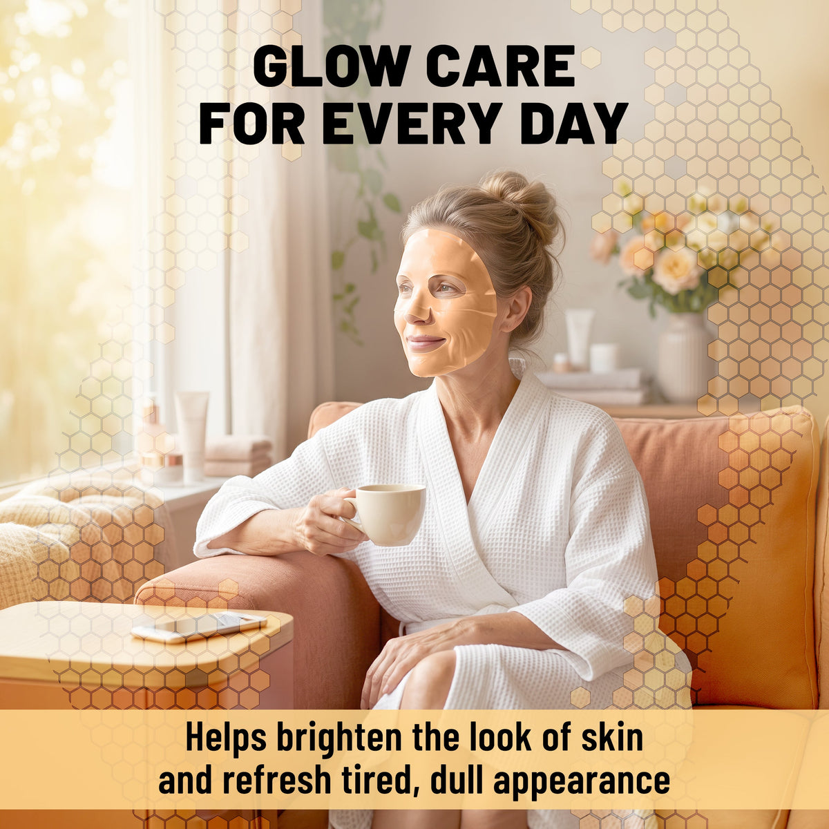 Bio-Collagen Hydrogel Face Mask, Brightening & Illuminating Mask with Turmeric & Vitamin C, 6 Masks