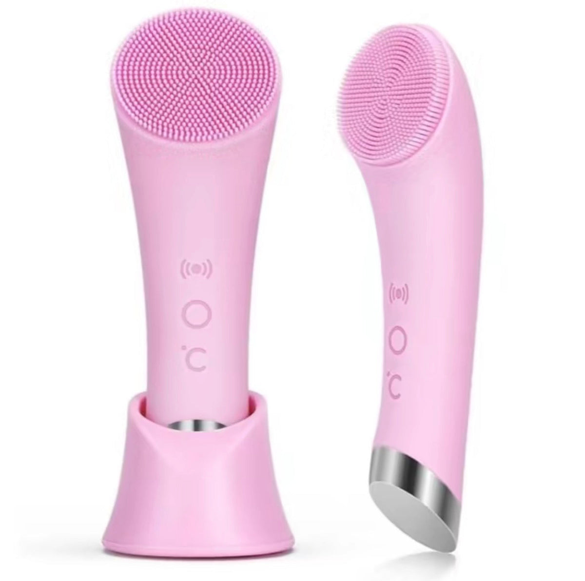 ThermoGlow Heated Facial Cleansing Brush – Sonic Silicone Massager
