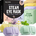 Steam Eye Mask, Self-Heating & Soothing Eye Mask for Relaxation & Eye Fatigue Relief with Lavender, Mint, Jasmine & Chamomile, 20 Masks