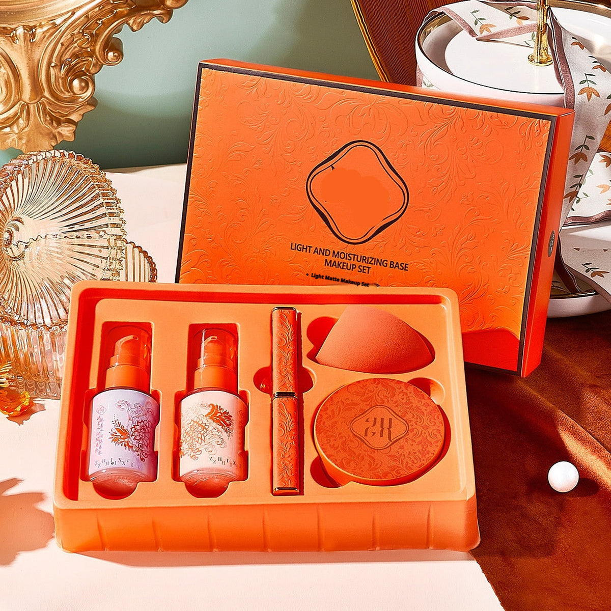 Five Piece Light Fog Makeup Set