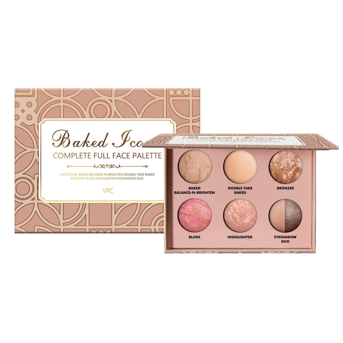 Multi-effect Integrated Makeup Tray – All-In-One Contour, Blush, & Eyeshadow Palette