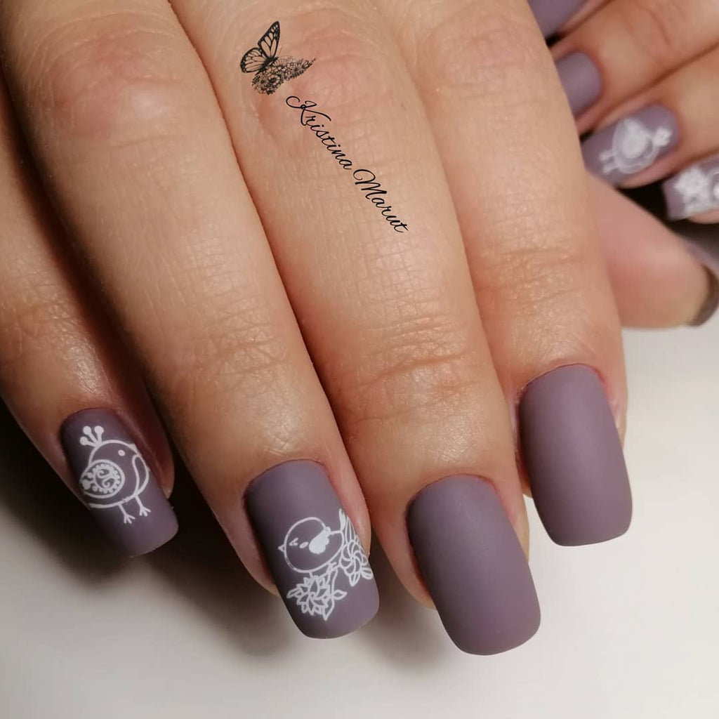 Komilfo Gel polish Deluxe Series D064 (gray-lilac, enamel), 8 ml